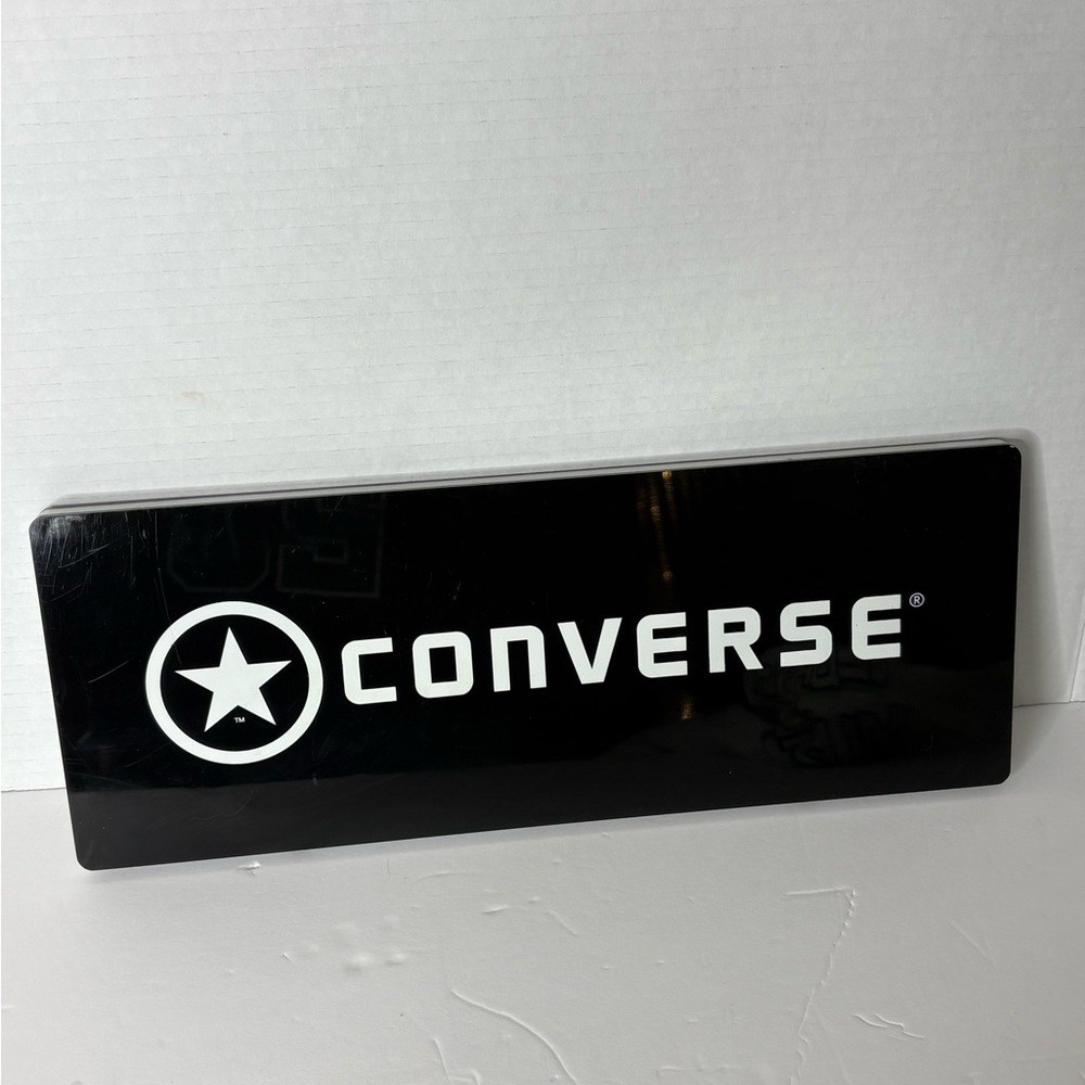 CONVERSE Shoes STORE DISPLAY Heavy Duty Plastic Sign 14x5 RARE